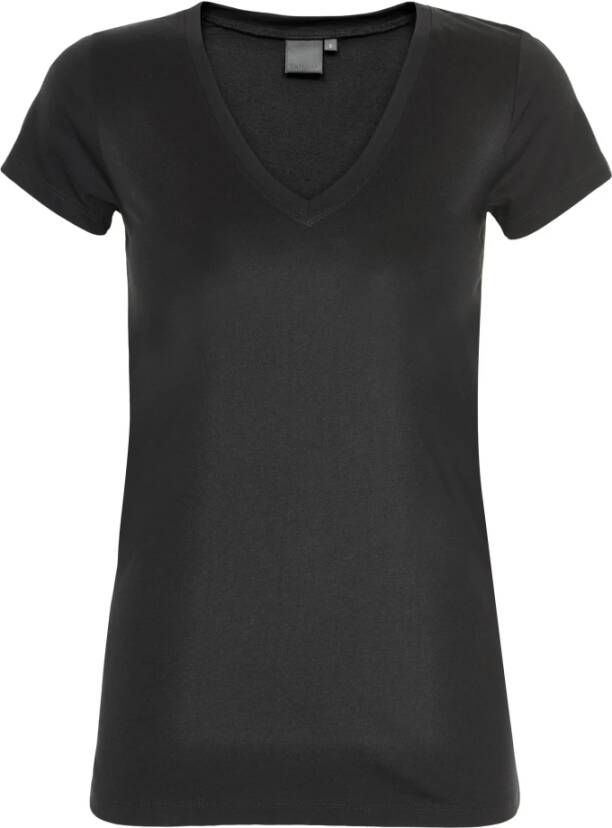 InWear Klassieke Zwarte V-hals T-shirt Black Dames