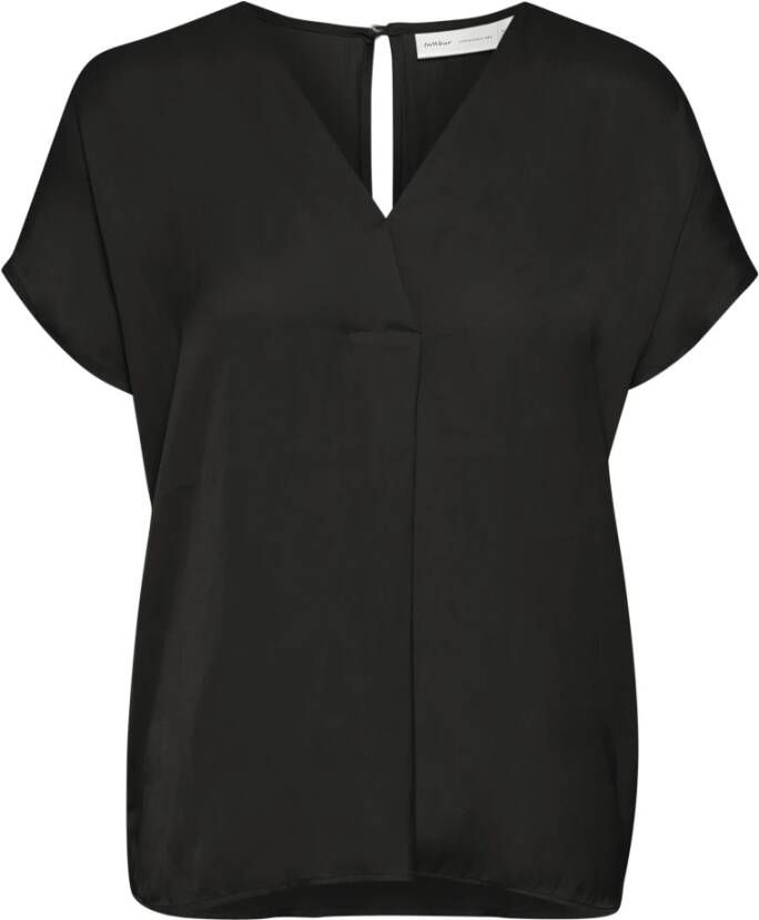 InWear Ruimvallende Korte Mouw Blouses en Overhemden Ruimvallende Tops en Overhemden Blouse overhemd Black Blue Gray White Dames