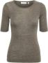 InWear Stijlvolle Bruine Melange T-Shirt Brown Dames - Thumbnail 1