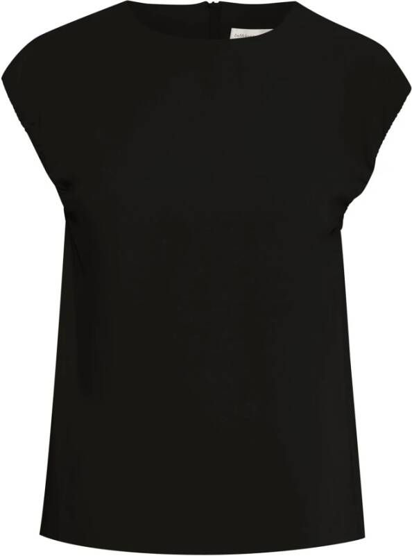 InWear Stijlvolle Zwarte Top met Kleine Mouwen en Ronde Halslijn Zwart Dames