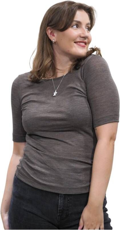 InWear Stijlvolle Bruine Melange T-Shirt Brown Dames