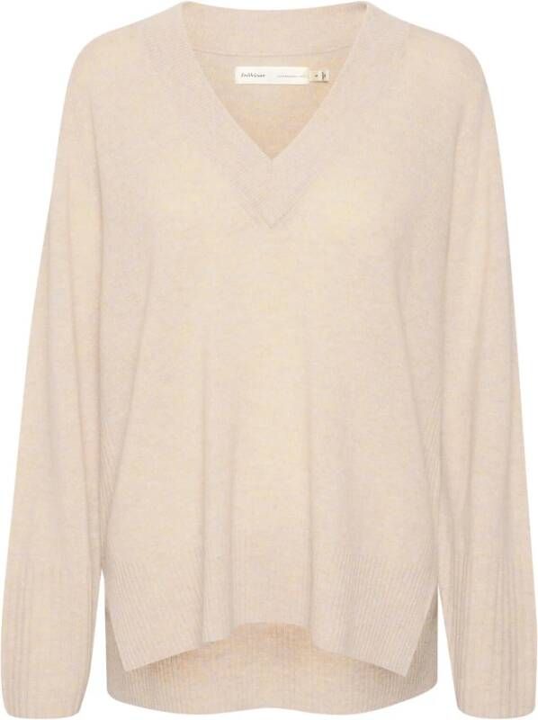 InWear V-hals gebreide kleding Beige Dames