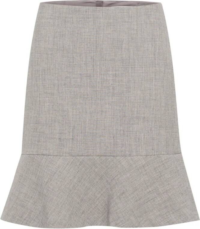 InWear Verfijnde rok in Medium Grey Melange Grijs Dames