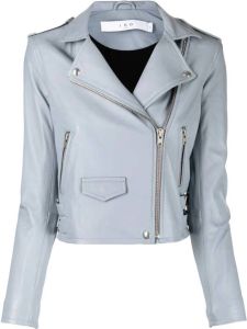 IRO Ashville leather jacket . Blauw Dames