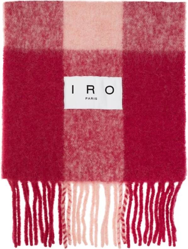 IRO Auray sjaal met logo Rood Dames