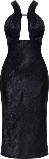 IRO Calvino dress in lamé fabric Zwart Dames