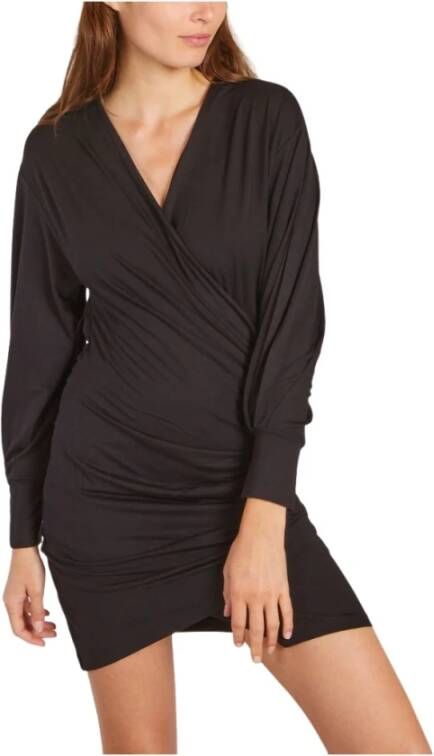 IRO Jomba mini-jurk in gemengde viscose Black Dames