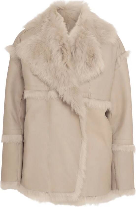 IRO Faux Fur & Shearling Jackets Beige Dames