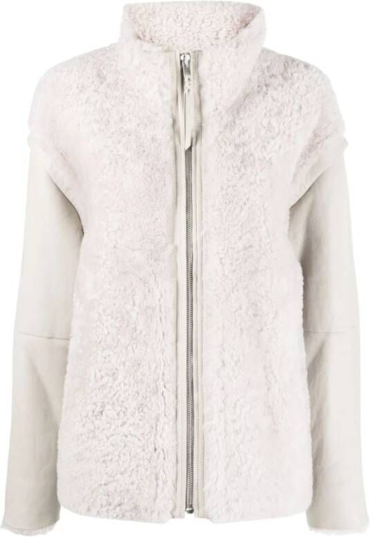 IRO Grijze Marmeren Jassen Beige Dames