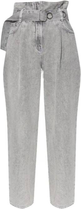 IRO Grijze jeans met hoge taille en losse pasvorm Gray Dames