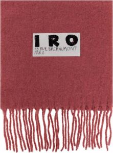 IRO Scarf with logo Roze Dames