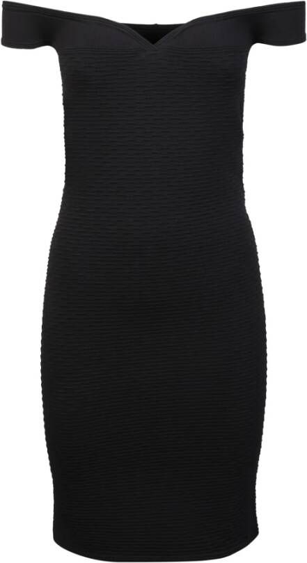 IRO Short off-the-shoulder dress with tailored fit in black by Zwart Dames