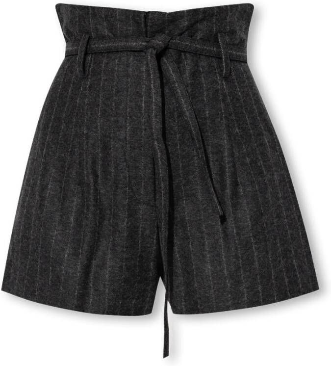 IRO Hoge taille shorts `Delma` Gray Dames