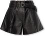 IRO Leren Shorts Morin Zwarte Shorts met Hoge Taille Black Dames - Thumbnail 1
