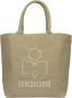 Isabel marant Logo Yenky Tote Bag met Contrasterend Borduurwerk Beige Dames - Thumbnail 3
