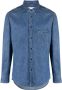 Isabel marant Blauwe Denim Geborduurd Logo Overhemd Blue Heren - Thumbnail 1