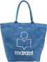 Isabel marant Logo Yenky Tote Bag met Contrasterend Borduurwerk Blue Beige Dames - Thumbnail 3