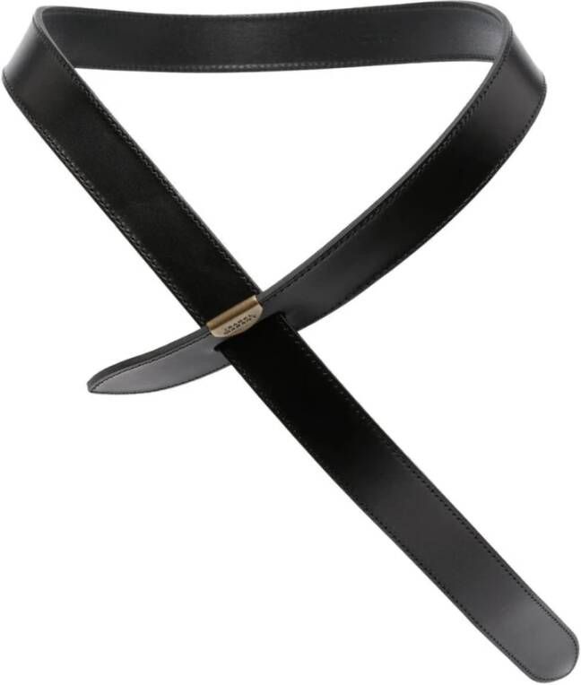 Isabel marant engraved-logo leather belt Zwart Dames