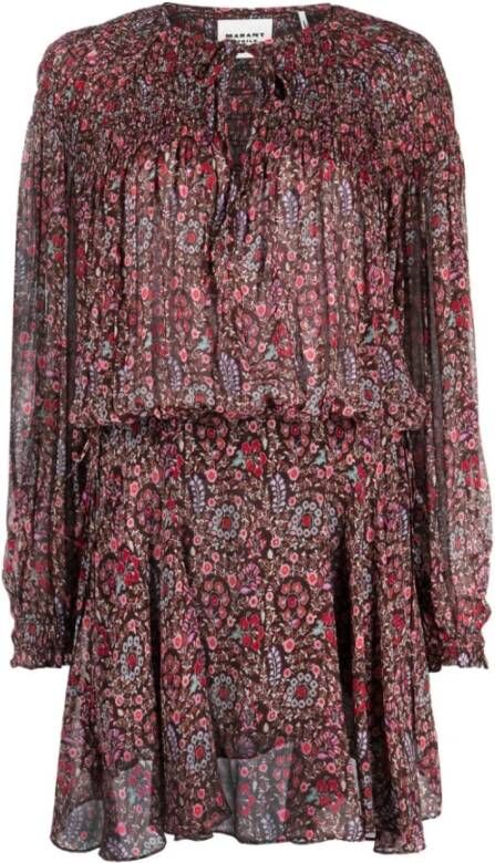 Isabel Marant Étoile Bloemenprint mini-jurk met pofmouwen Meerkleurig Dames