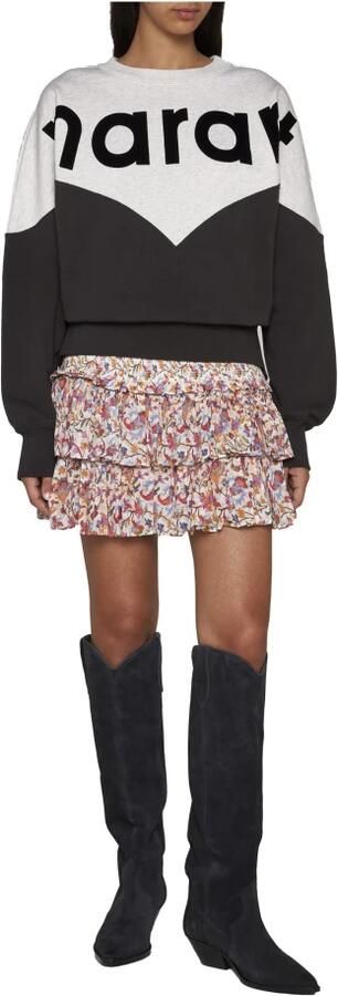 Isabel Marant Étoile Katoenen sweatshirt met geribbelde ronde hals Multicolor Dames - Foto 7