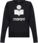 Isabel Marant Étoile Lange Mouwen T-shirt met Metallic Logo Print Black Dames - Thumbnail 1