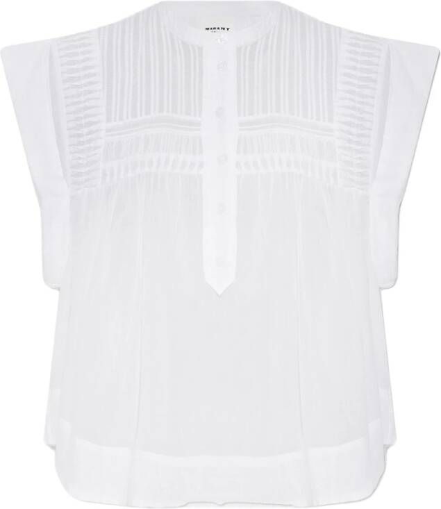 Isabel Marant Étoile Leaza Blouse Upgrade je garderobe met stijl White Dames