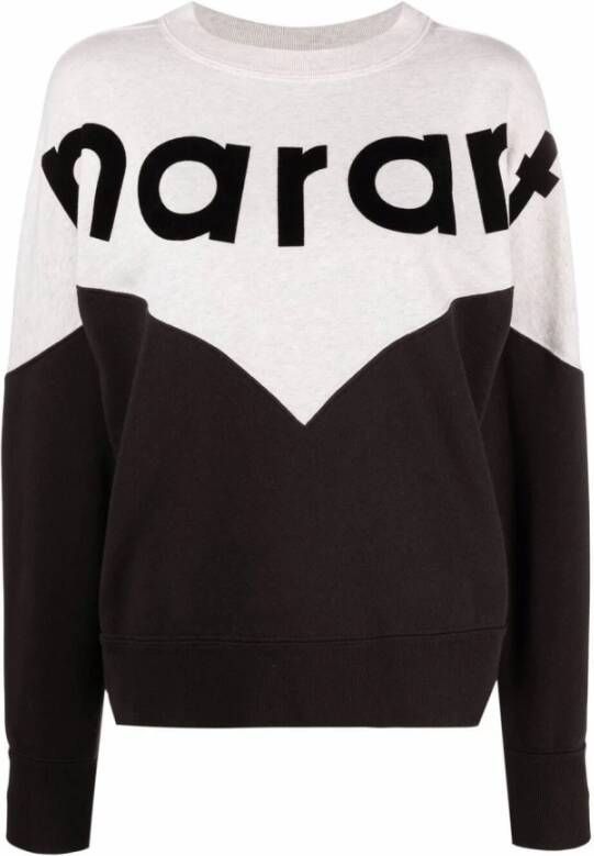 Isabel Marant Étoile Sweatshirt met kleurblok en flocked logo Multicolor Dames