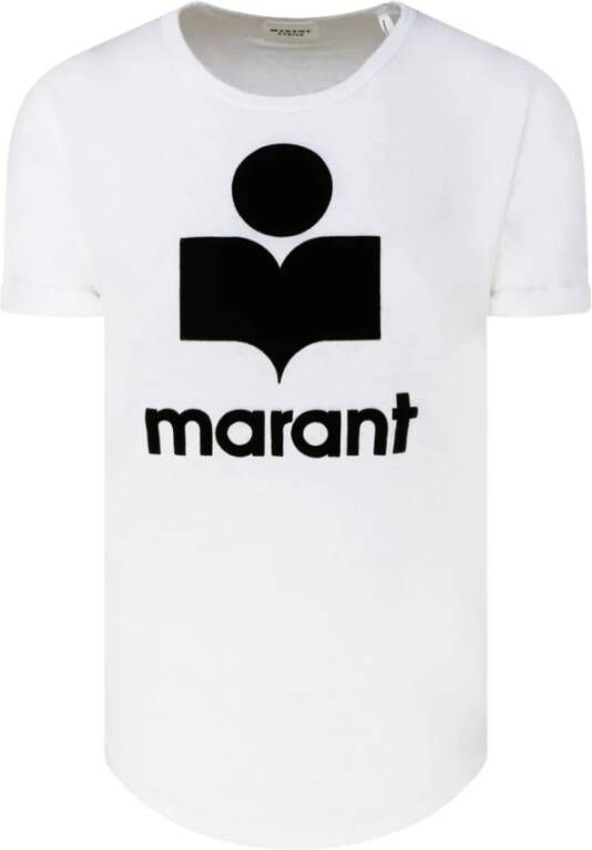 Isabel Marant Étoile Stijlvolle Linnen T-Shirt voor Vrouwen White Dames
