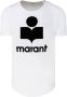 Isabel Marant Étoile Stijlvolle Linnen T-Shirt voor Vrouwen White Dames - Thumbnail 3