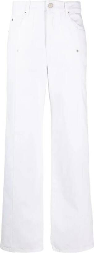 Isabel Marant Étoile Witte katoenen jeans met rechte pijpen White Dames