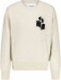 Isabel Marant Étoile Atlee Sweater met Logo Intarsia Beige Dames - Thumbnail 1