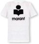 Isabel Marant Étoile Zewel T-Shirt met Flock Logo White Dames - Thumbnail 3