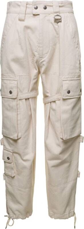Isabel marant Leather Trousers Beige Dames