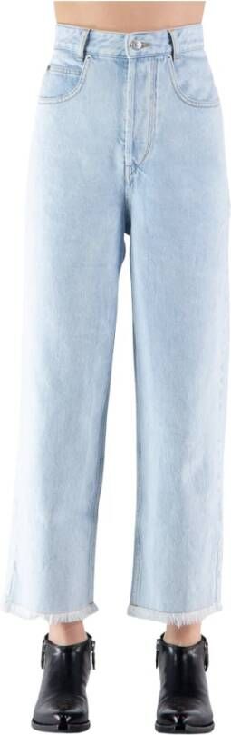 Isabel marant Leather Trousers Blauw Dames