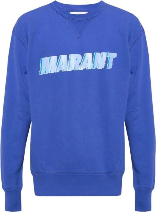 Isabel marant Miky sweatshirt met logo Blauw Heren