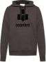 Isabel marant Oversized Miley Hoodie met Flocked Logo Black Heren - Thumbnail 1