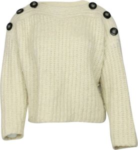 Isabel Marant Pre-owned Button-detail Sweater in Wool Wit Dames