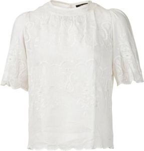 Isabel Marant Pre-owned Embroidered Smock Top Wit Dames