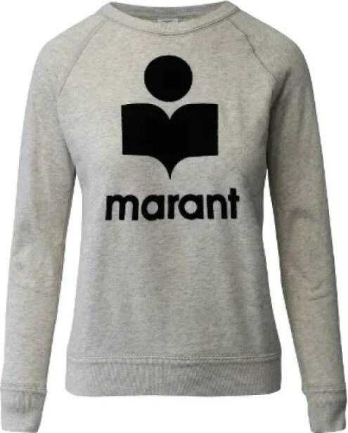 Isabel Marant Pre-owned Grijze Katoenen Milly Logo Crewneck Trui Grijs Dames