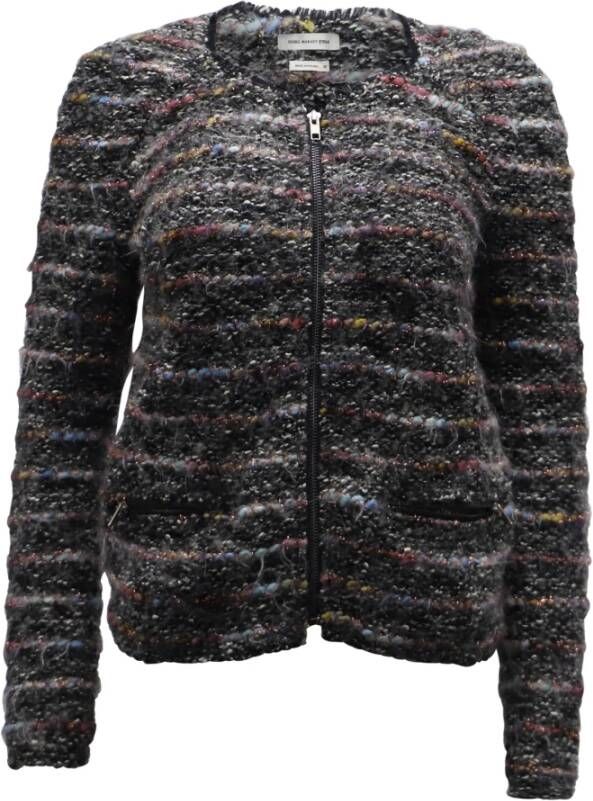 Isabel Marant Pre-owned Isabel Marant Momo Bouclé Tweed Jacket in Gray Wool Blend Grijs Dames