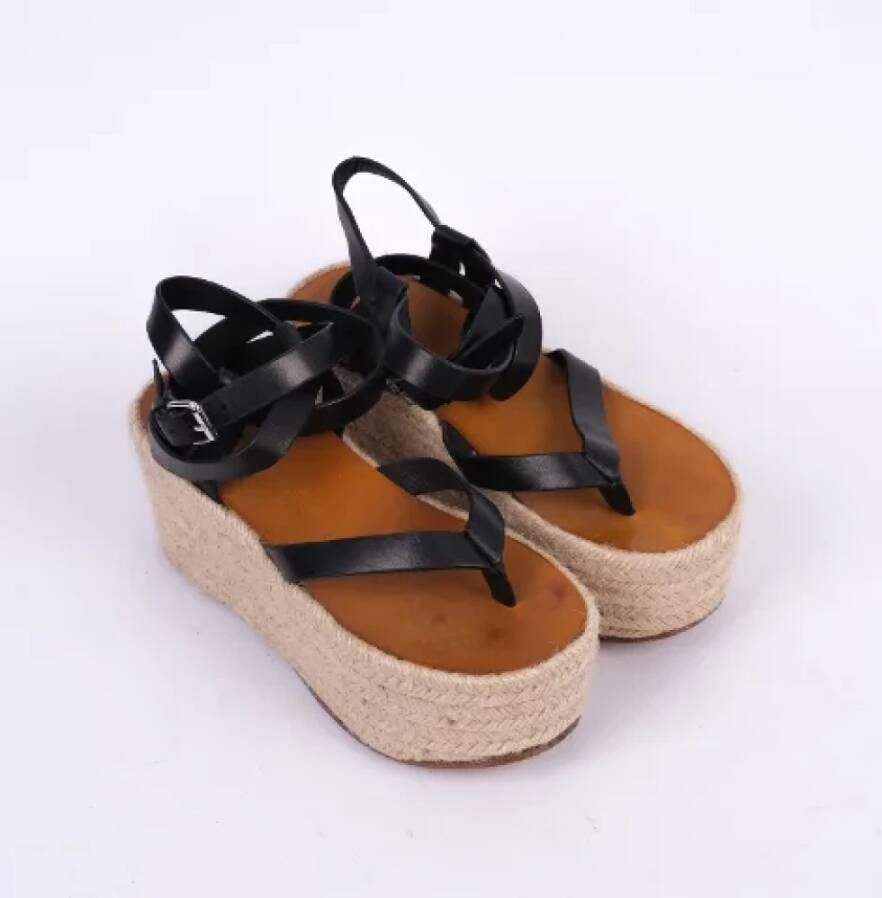 Isabel Marant Pre-owned Leather sandals Zwart Dames