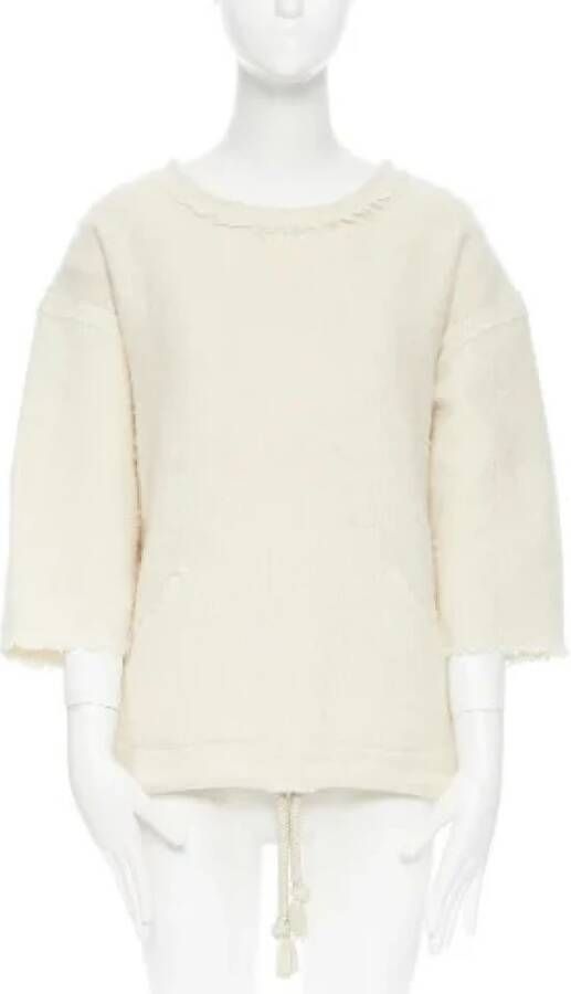 Isabel Marant Pre-owned Oversized Beige Virgin Wool Sweater Beige Dames