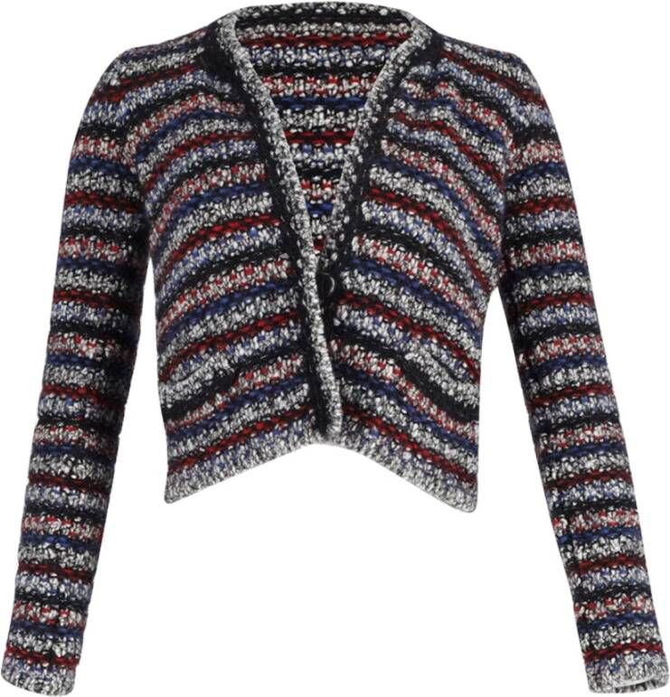 Isabel Marant Pre-owned Pre-owned Barte Striped Boucle Jacket in Wool Zwart Dames