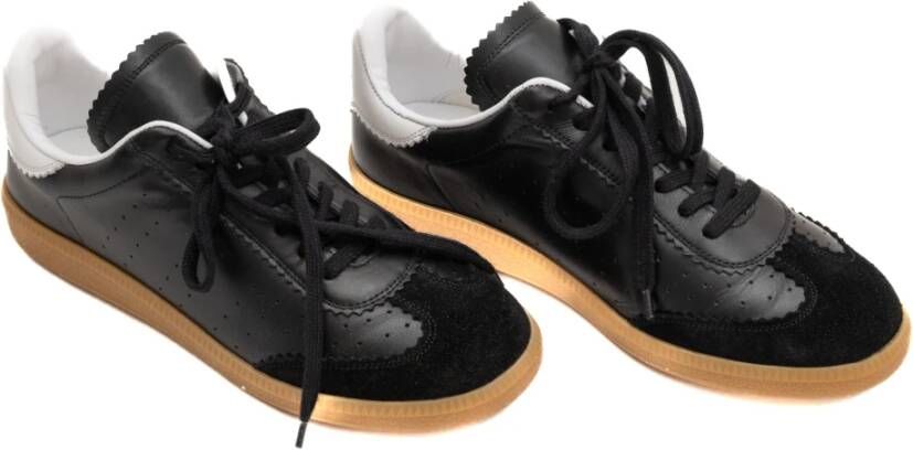Isabel Marant Pre-owned Black White Suede Sneakers Zwart Dames