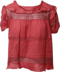 Isabel Marant Pre-owned Pre-owned Etoile Cole Crochet Panel Blouse Roze Dames