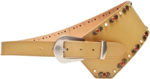 Isabel Marant Pre-owned Leather belts Beige Dames