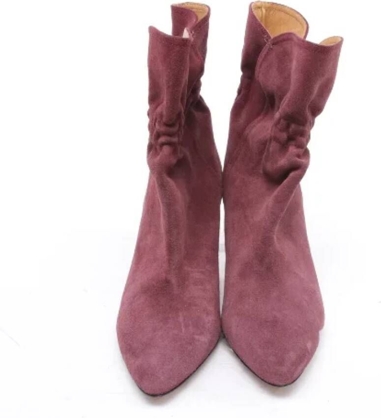 Isabel Marant Pre-owned Leather boots Rood Dames