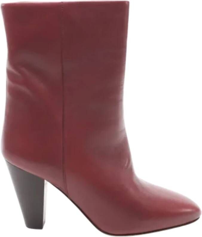 Isabel Marant Pre-owned Leather boots Rood Dames