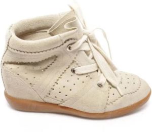 Isabel Marant Pre-owned Pre-owned Leather sneakers Beige Dames