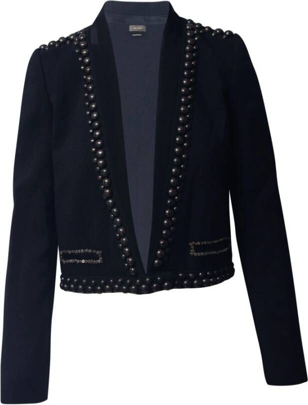 Isabel Marant Pre-owned Pre-owned Studded Blazer Jacket in Virgin Wool Zwart Dames